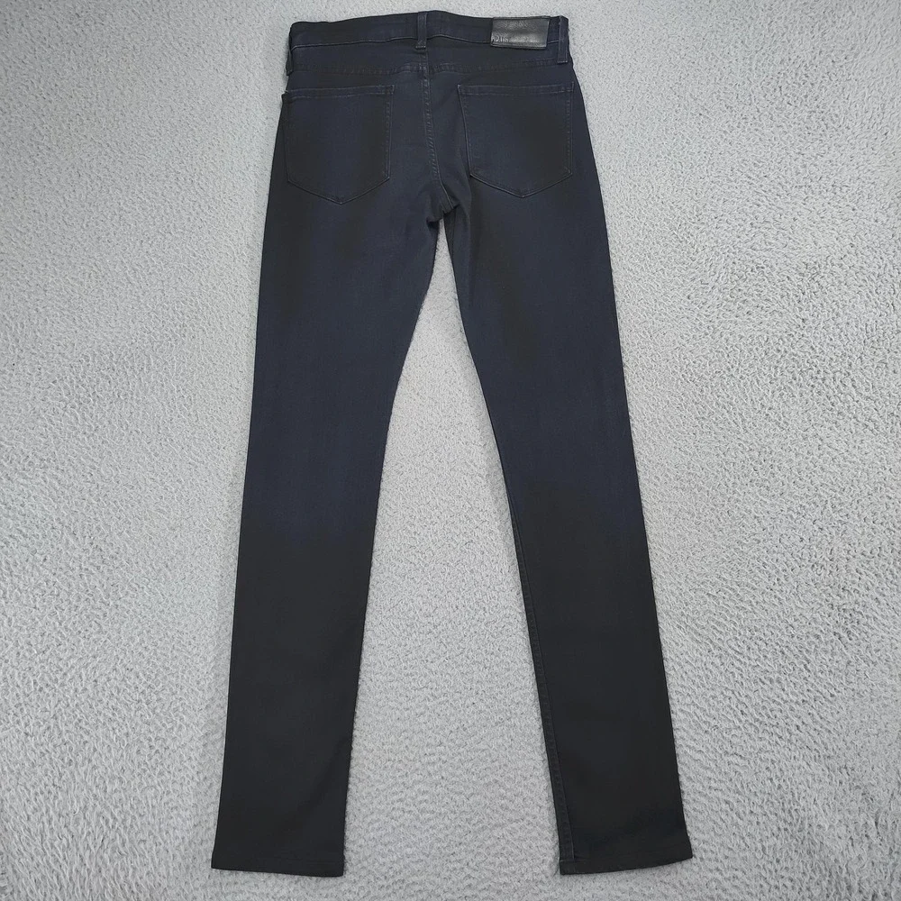 Paige Jeans Mens 28 x 32 Blue Croft Rowan Coated Slim Fit Stretch Denim Made USA
